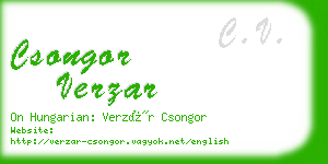 csongor verzar business card